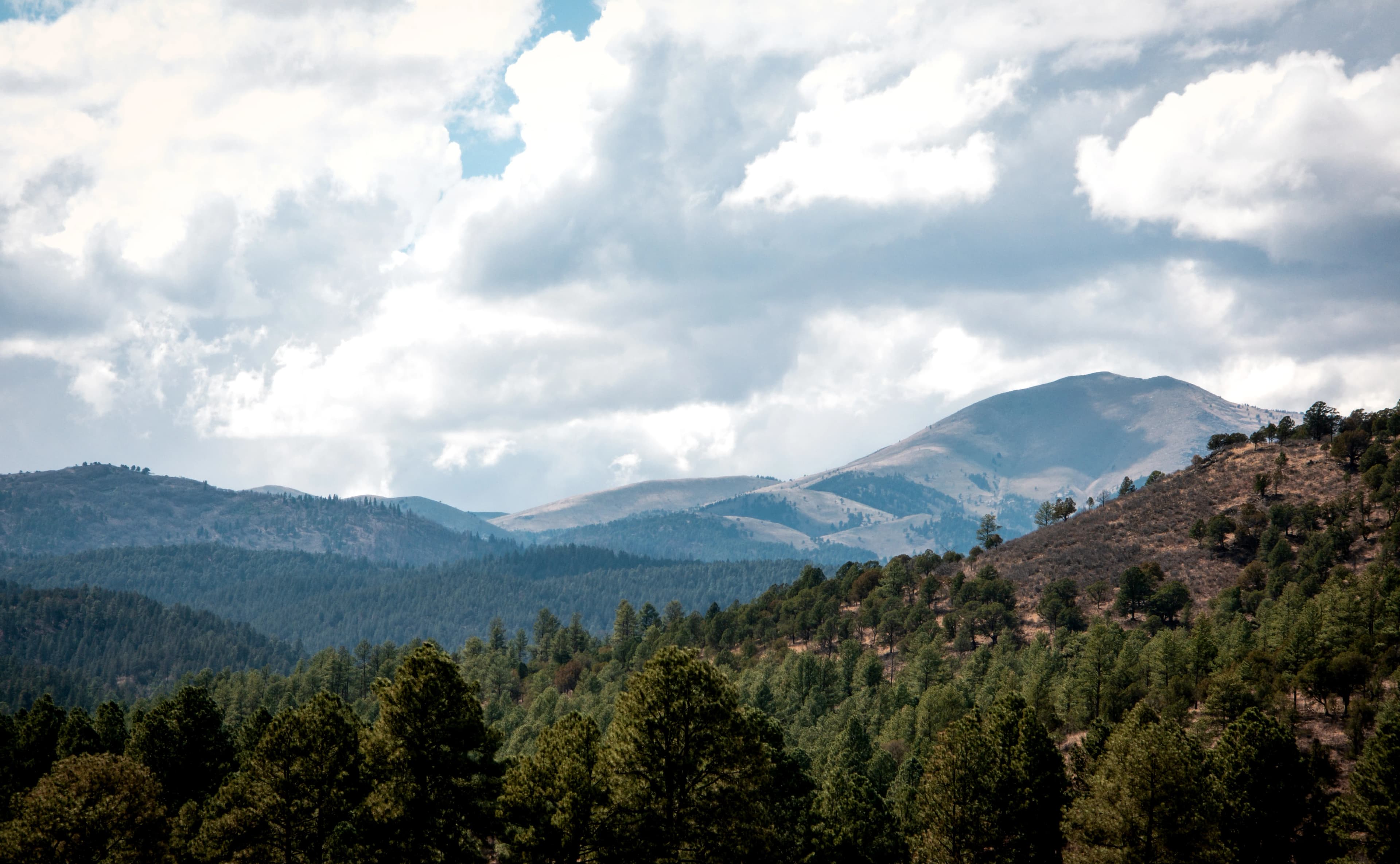 Forested mountains in Ruidoso, New Mexico